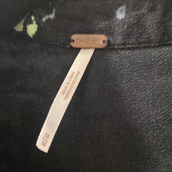 Free People Tunic Black with colorful Butterflies Size Medium - Picture 2 of 11